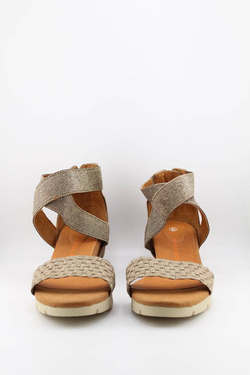 Bernie Mev Braided Wedge Sandals with Ankle Strap