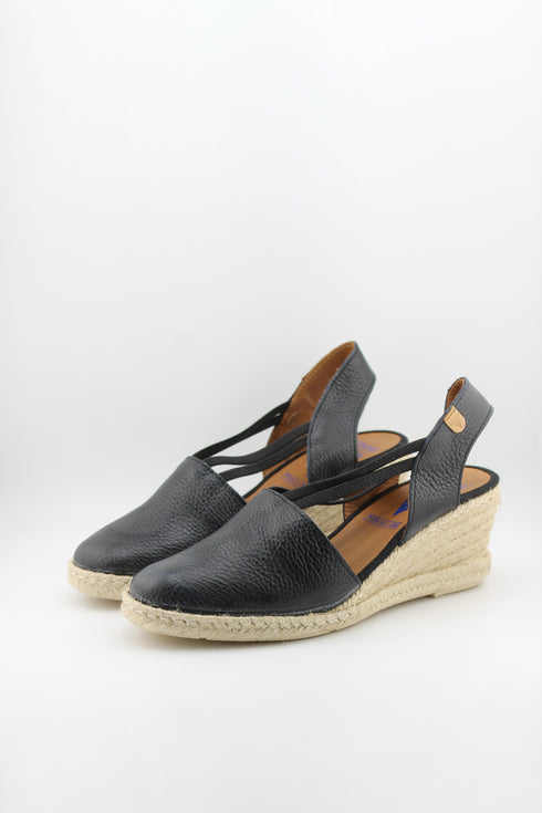 Verbenas Pleated Slingback Espadrille Nucleo Wedge Sandals