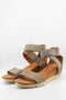 Bernie Mev Braided Wedge Sandals with Ankle Strap