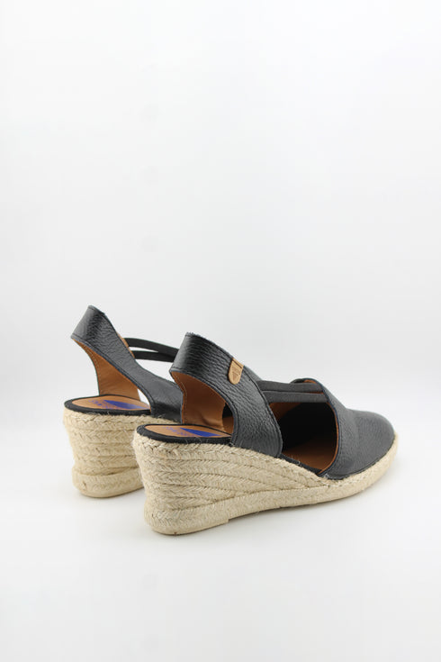 Verbenas Pleated Slingback Espadrille Nucleo Wedge Sandals