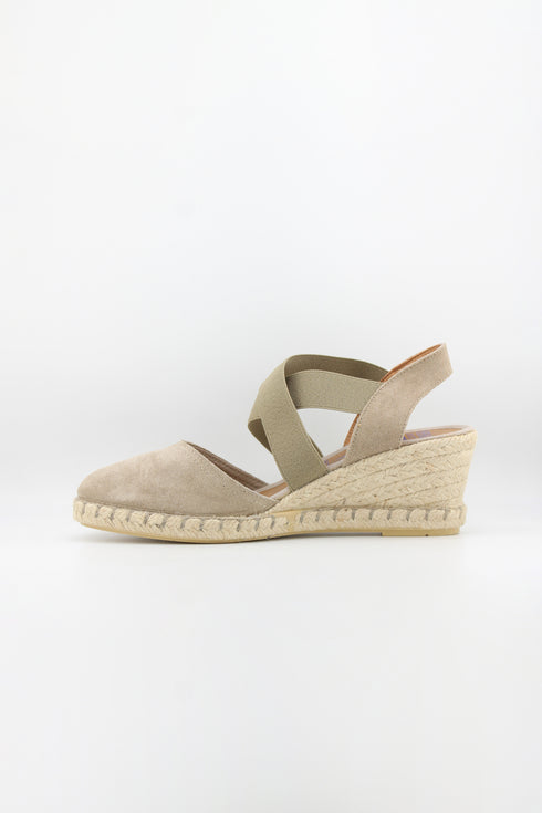 Verbenas Elastic Strap Espadrille Wedge Sandals
