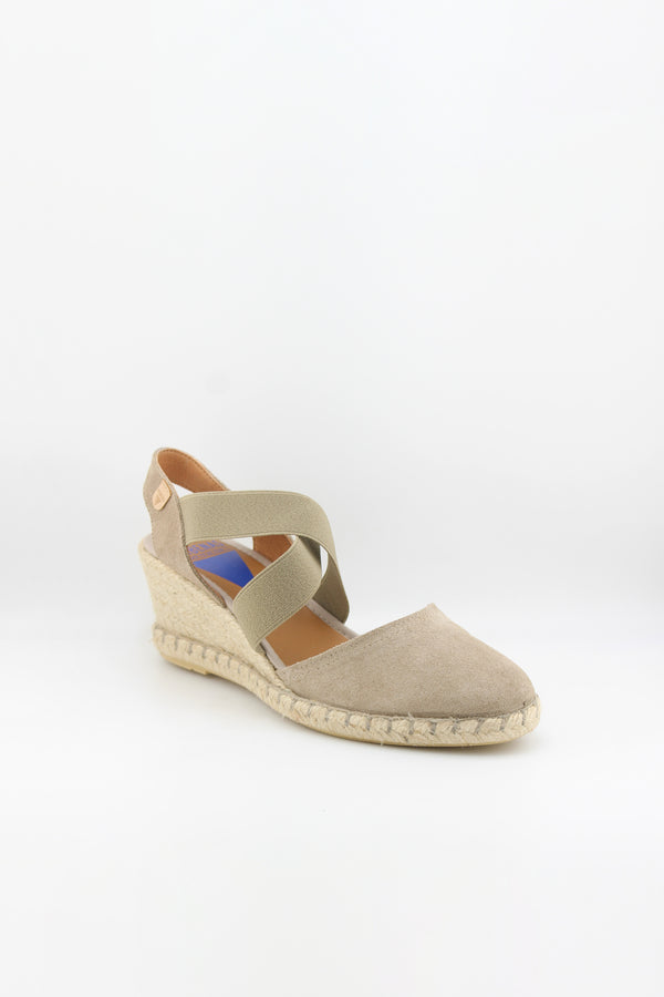 Verbenas Elastic Strap Espadrille Wedge Sandals