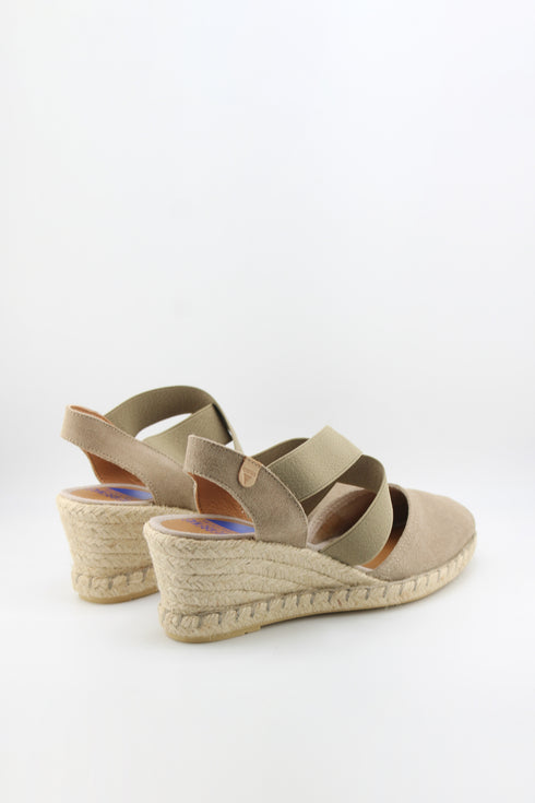Verbenas Elastic Strap Espadrille Wedge Sandals