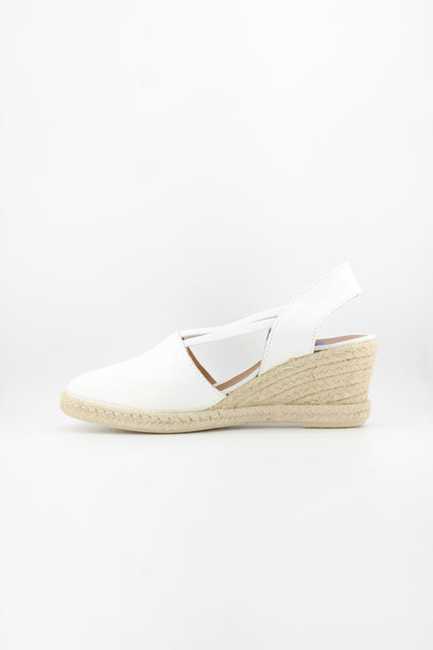 Verbenas Pleated Slingback Espadrille Wedge Sandals