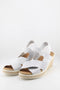 Bernie Mev Elastic Woven Espadrille Wedge with Criss-Cross Straps