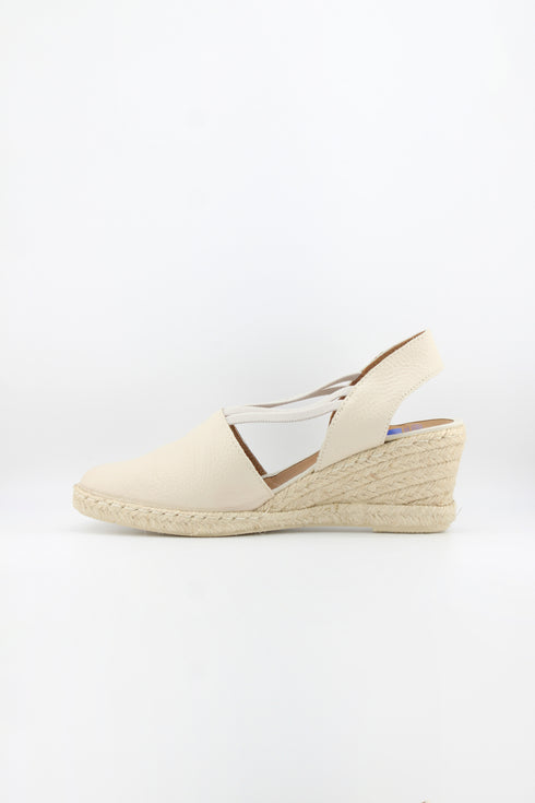 Verbenas Pleated Slingback Espadrille Wedge Sandals