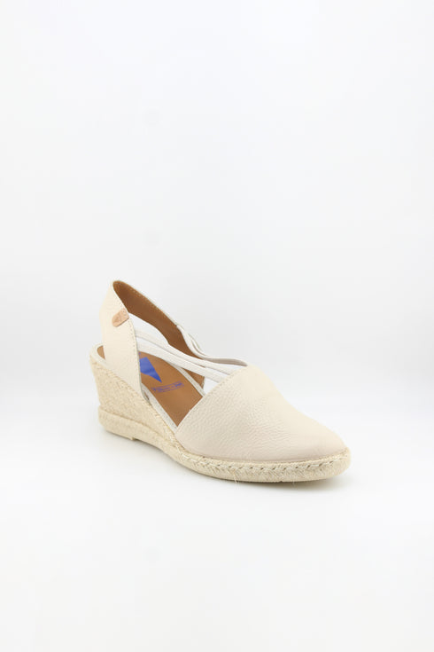 Verbenas Pleated Slingback Espadrille Wedge Sandals