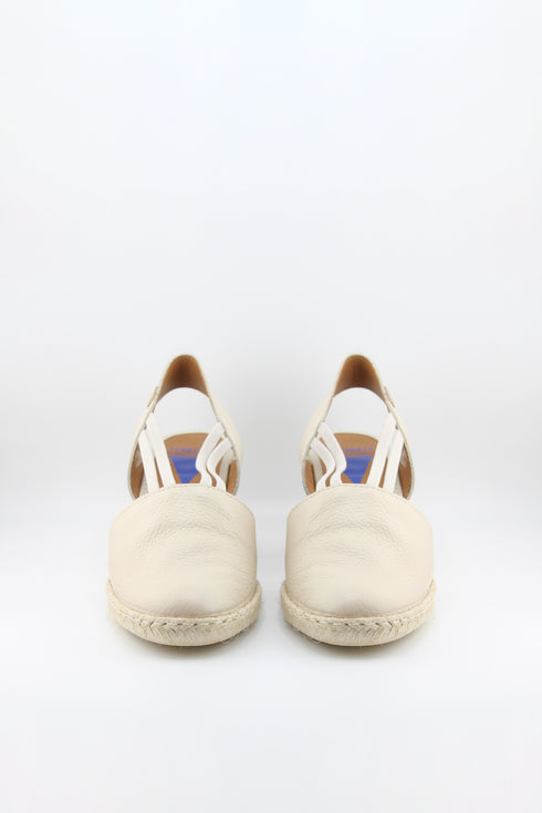 Verbenas Pleated Slingback Espadrille Wedge Sandals