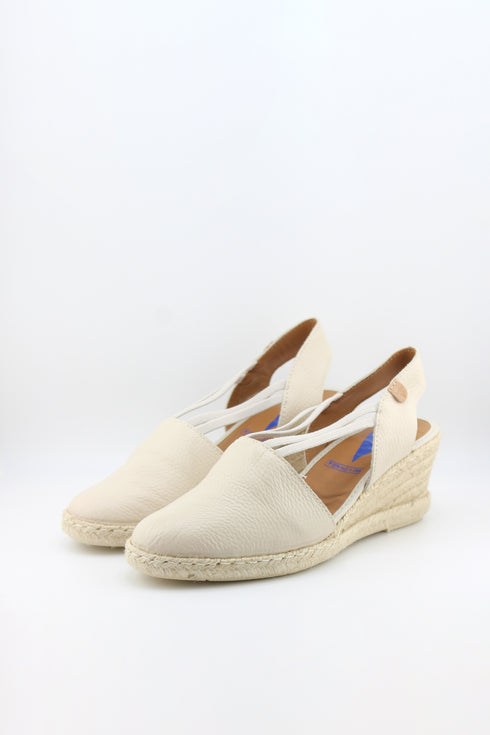 Verbenas Pleated Slingback Espadrille Wedge Sandals