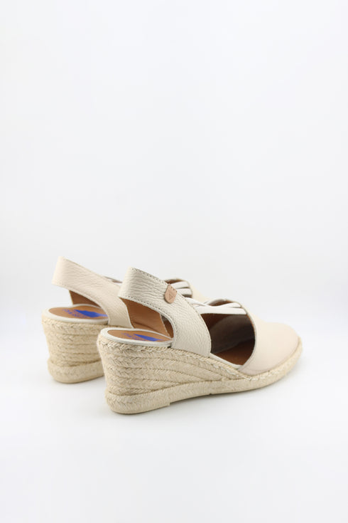 Verbenas Pleated Slingback Espadrille Wedge Sandals
