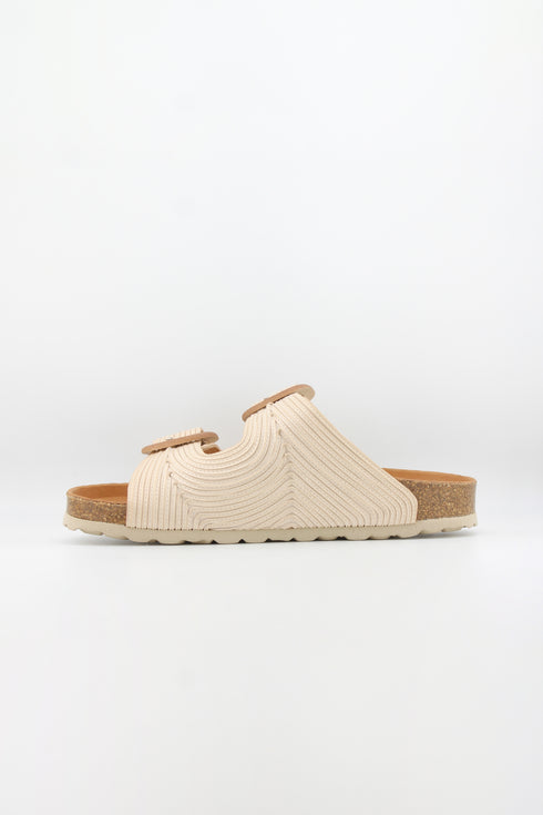 Verbenas Woven Double-Buckle Cork Sandals