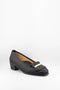 DFC Relax Leather Block Heel Loafers with Fringe