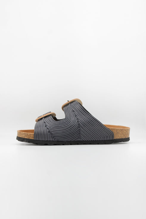 Verbenas Woven Double-Buckle Cork Sandals