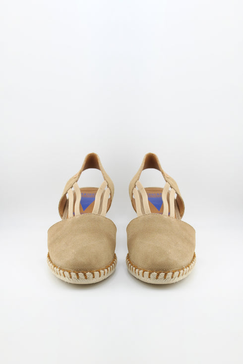 Verbenas Pleated Slingback Espadrille Wedge Sandals