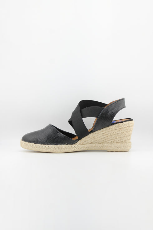 Verbenas Elastic Strap Espadrille Wedge Sandals