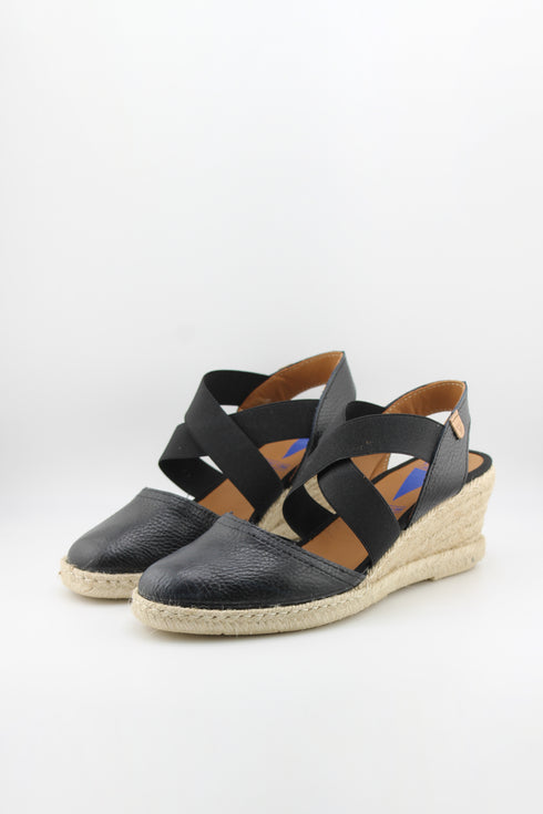Verbenas Elastic Strap Espadrille Wedge Sandals