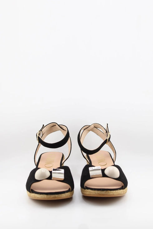 Gaimo Espadrille Wedge Sandals with Buckle