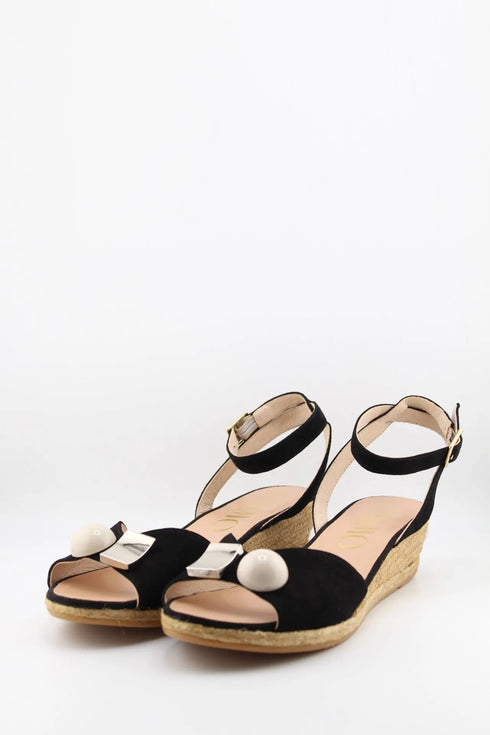 Gaimo Espadrille Wedge Sandals with Buckle
