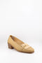 DFC Relax Leather Fringe Loafers with Block Heel