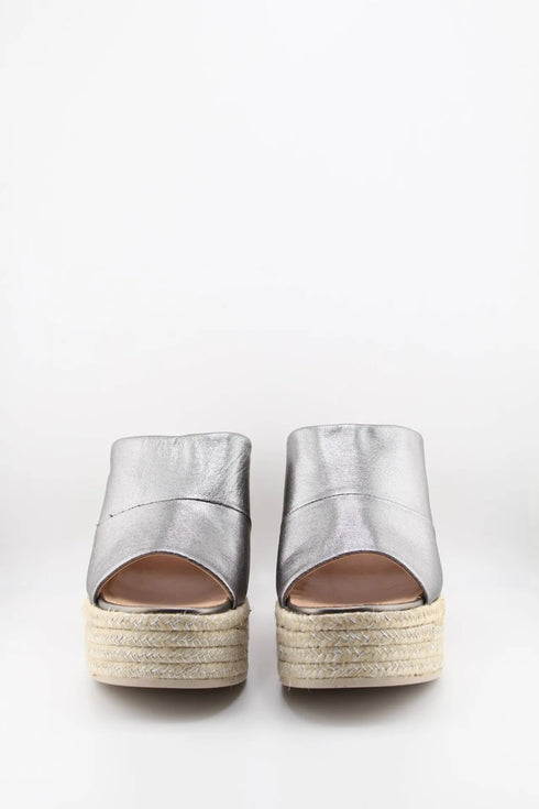 Gaimo Platform Espadrille Open-Toe Mules