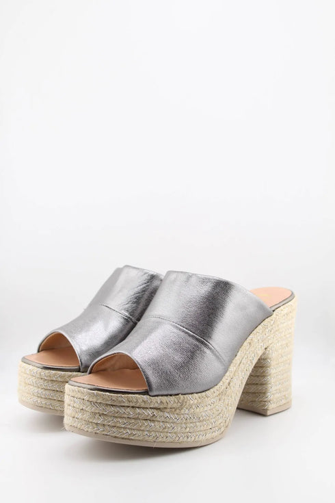 Gaimo Platform Espadrille Open-Toe Mules