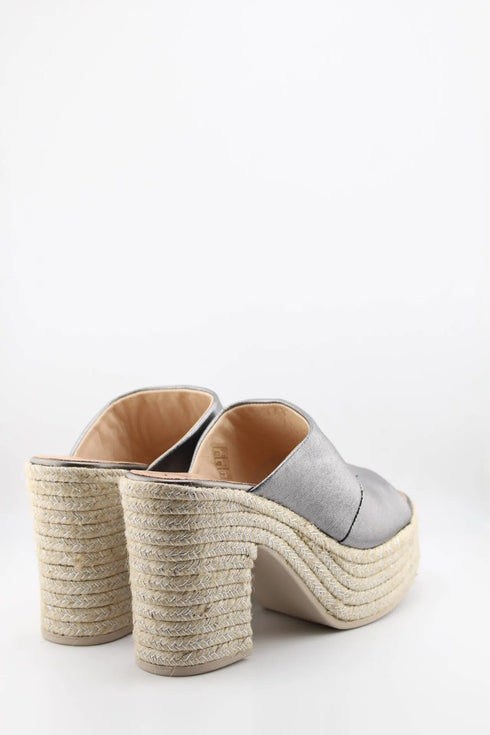 Gaimo Platform Espadrille Open-Toe Mules