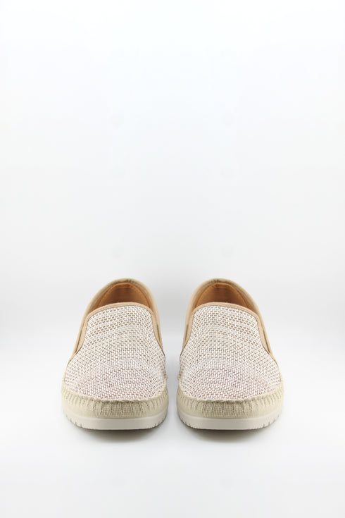 Verbenas Men Perforated Slip-On Loafers with Braided Trim