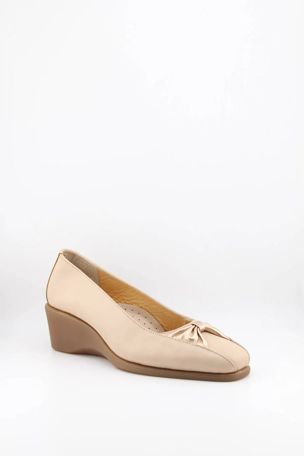 DFC Relax Wedge Heel Leather Slip-On Shoes