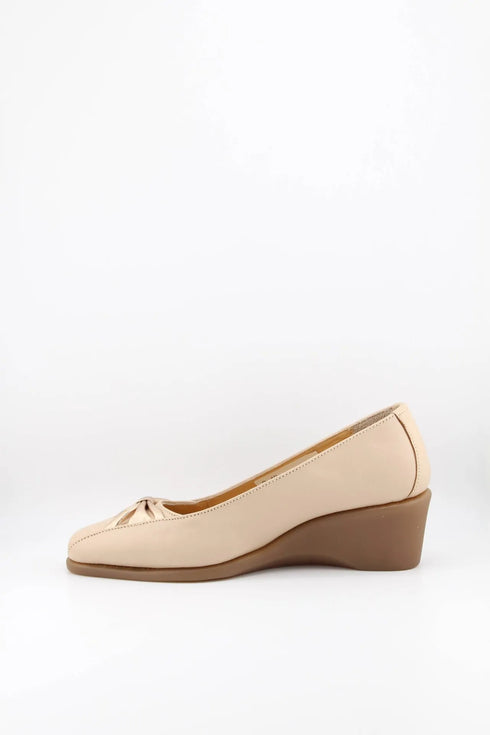DFC Relax Wedge Heel Leather Slip-On Shoes