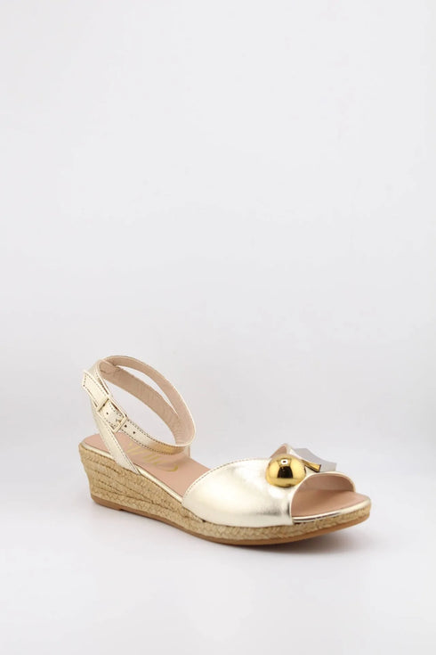 Gaimo Espadrille Wedge Sandals with Buckle