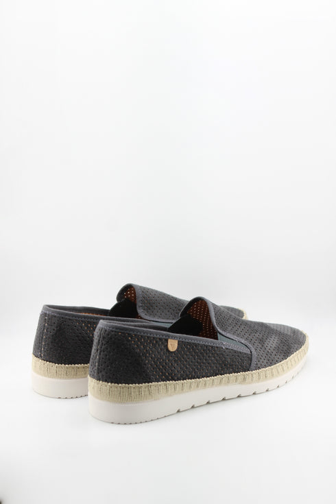 Verbenas Men Textured Slip-On Espadrille Loafers