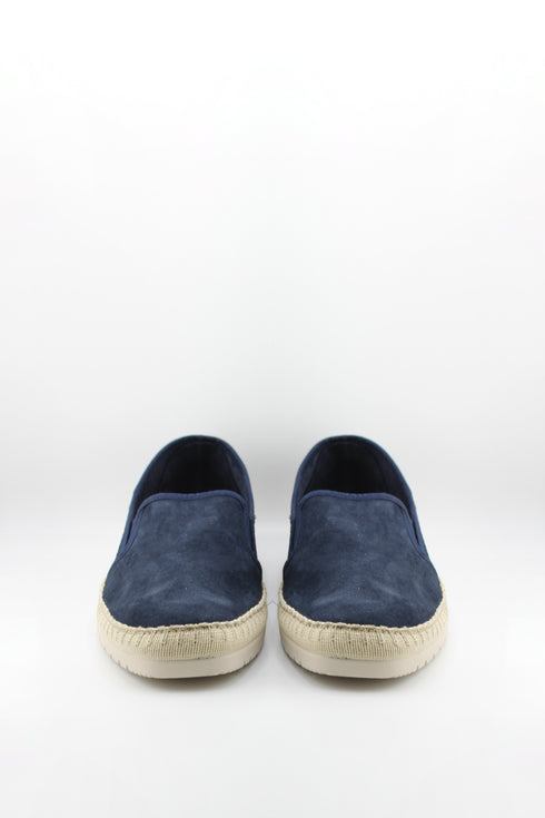 Verbenas Men Perforated Slip-On Loafers with Braided Trim