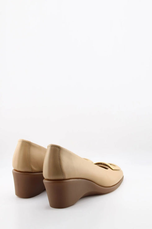 DFC Relax Buckled Leather Comfort Wedge Loafer