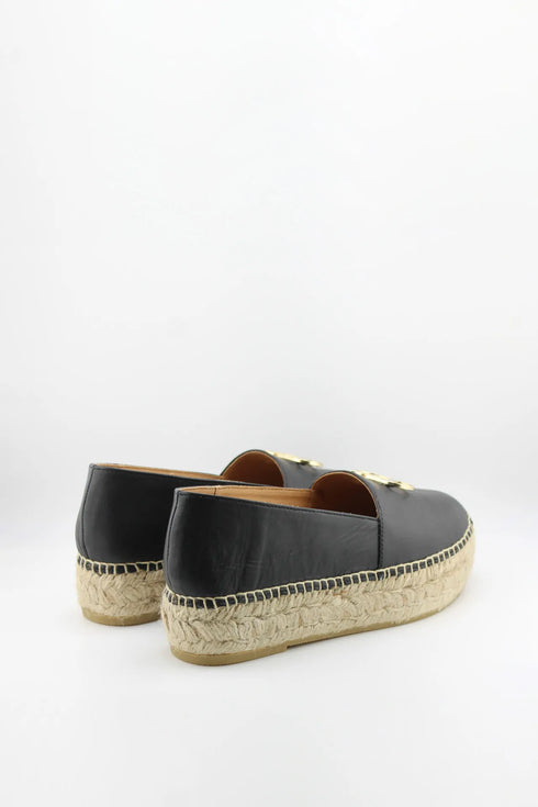 Nivel Metallic Leather Espadrille Loafers
