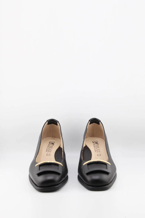 DFC Relax Buckled Leather Comfort Wedge Loafer