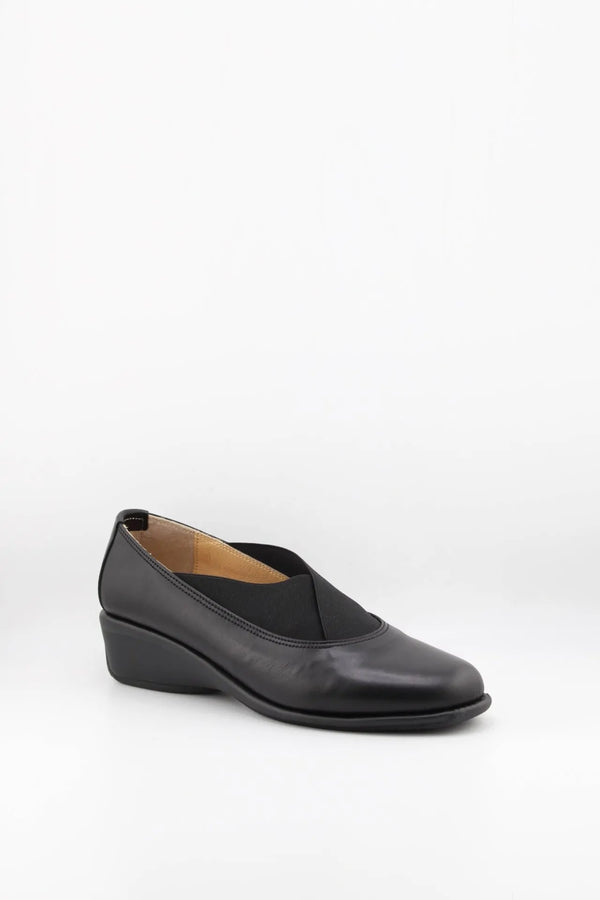 DFC Relax Elegant Leather Slip-On Wedge Loafers
