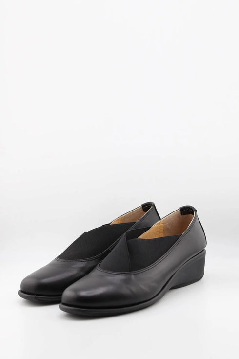 DFC Relax Elegant Leather Slip-On Wedge Loafers