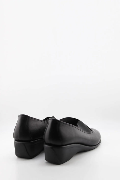 DFC Relax Elegant Leather Slip-On Wedge Loafers