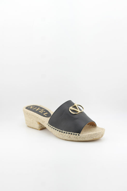 Nivel Espadrille Slide Sandals with Buckle