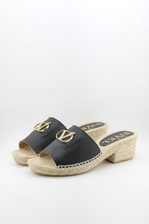 Nivel Espadrille Slide Sandals with Buckle