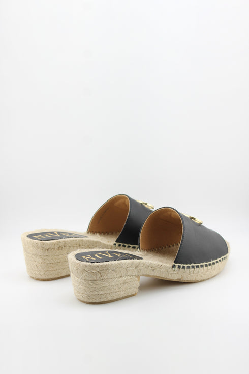 Nivel Espadrille Slide Sandals with Buckle