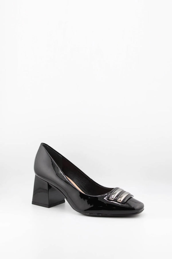Capelli Rossi Block Heel Patent Leather Pumps