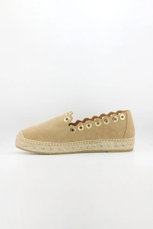 Nivel Scalloped Espadrille with Eyelet Trim