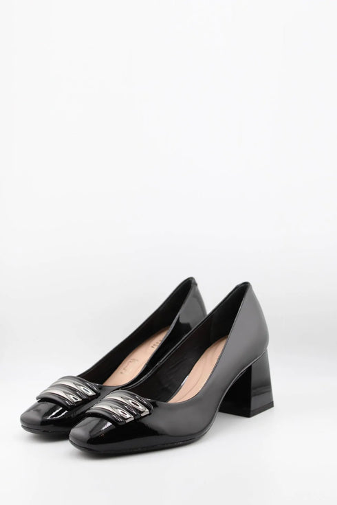 Capelli Rossi Block Heel Patent Leather Pumps