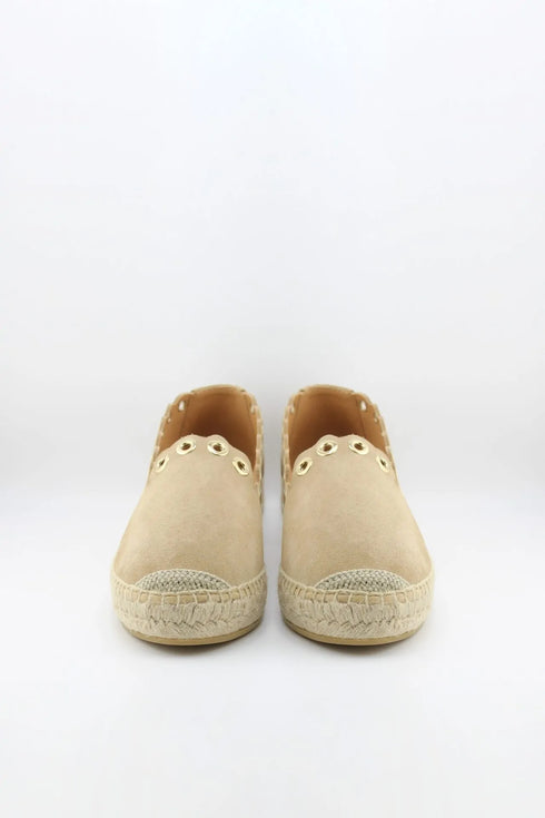 Nivel Scalloped Espadrille with Eyelet Trim