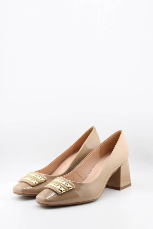 Capelli Rossi Block Heel Patent Leather Pumps