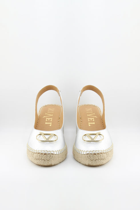 Nivel Embellished Slingback Espadrille Wedges