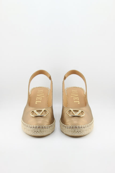 Nivel Embellished Slingback Espadrille Wedges