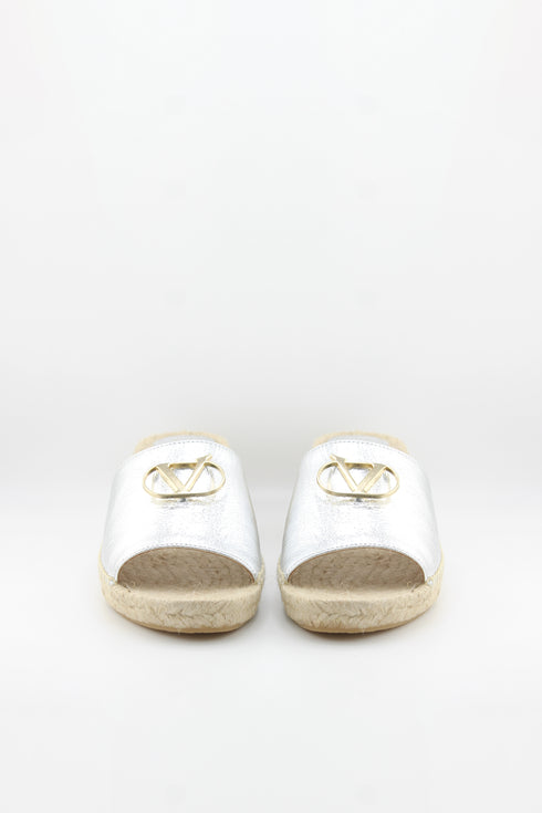Nivel Espadrille Slide Sandals with Buckle