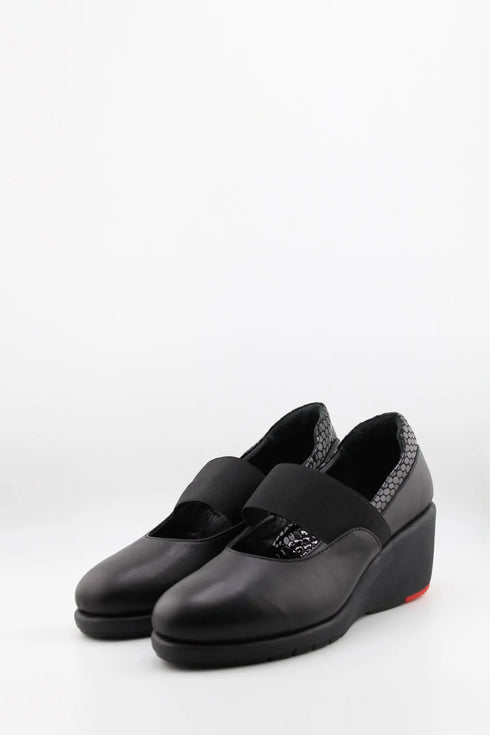 DFC Relax Elastic Strap Wedge Loafer Shoe